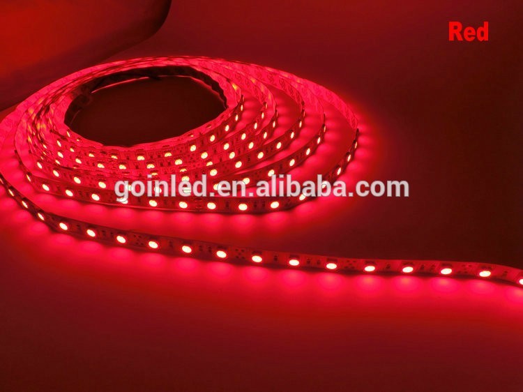 outdoor IP65 sealing waterproof DC12 24V SMD5050 flex rgb led strip light 30led per meter