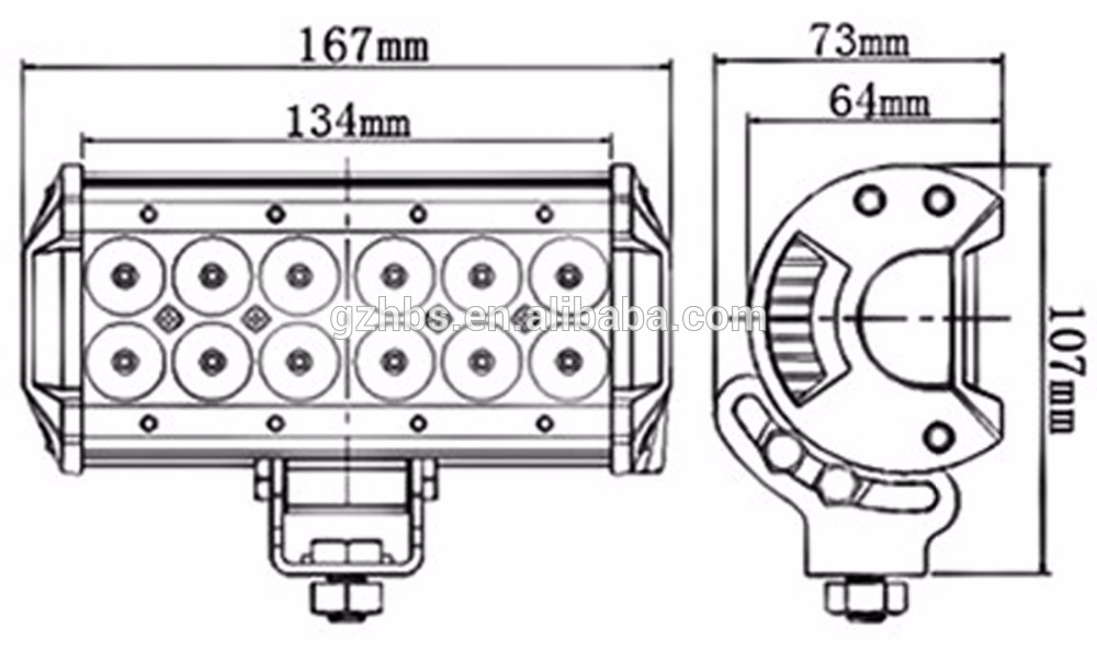 Wholesale Factory Price 36W Car Led Light Offroad Led Work Light