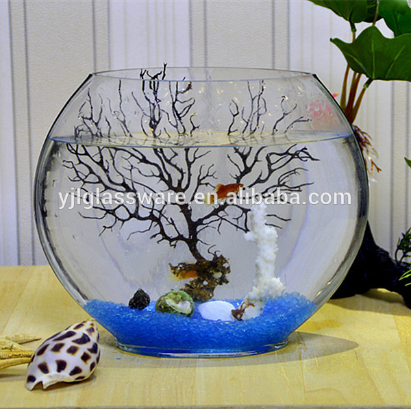 hand blown fancy design available different sizes large glass fish bowl