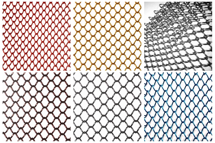 light mesh with round woven spirals wire flexible fabric for room divider