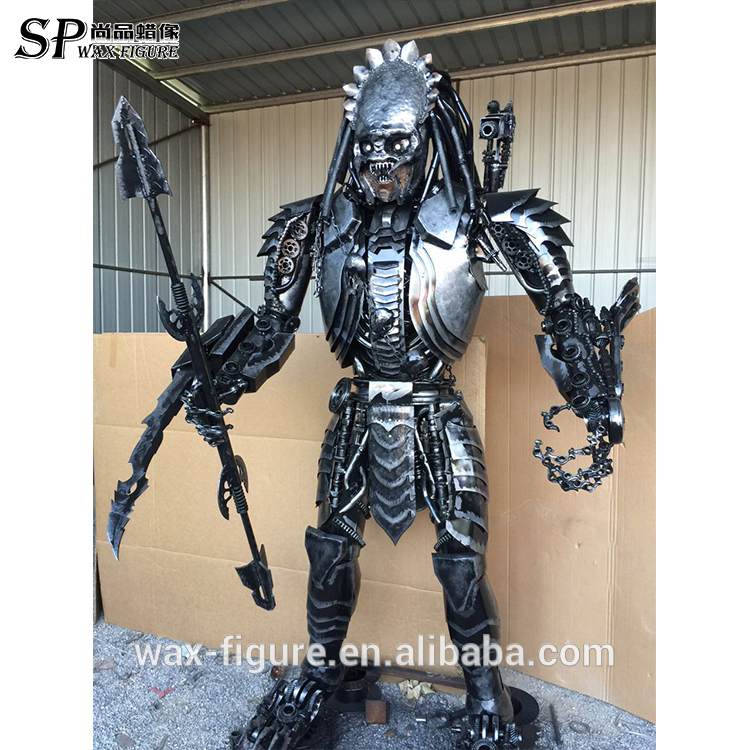 Outdoor big metal statue optimus prime, bumblebee, transformer robot