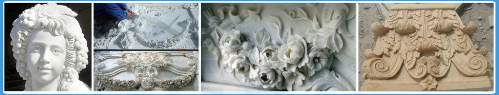 hand carved natural marble decorative column caps