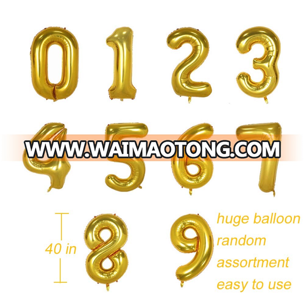 Boomwow Wholesale 40inch Letter Alphabet Rose Gold Foil Balloon For Birthday Wedding Valentine's Day Party