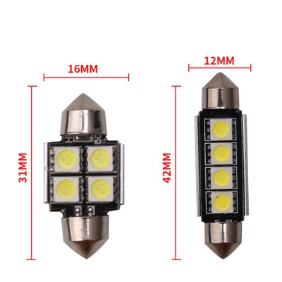 Festoon 5050 4Smd Light 31/41Mm Car Canbus Reading Number Plate Roof