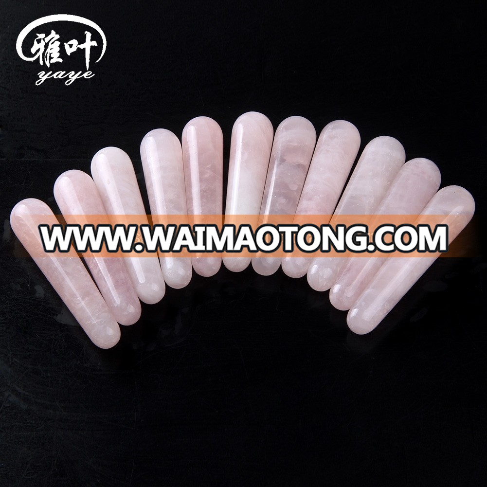 Wholesale Crystal Massage Wands Rose Quartz Wand Massager Gemstone Massage Stick