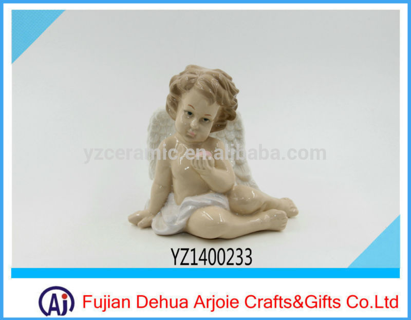 Factory In Dehua Cheap Porcelain Angel Statue