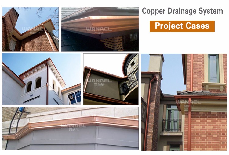 Best Quality Luxury Decoration Material Steel Copper Gutter Pipe