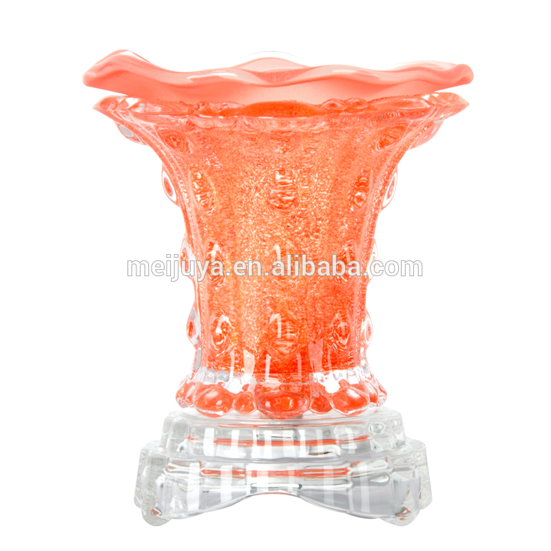 electric small glass rain drop style oil warmer C0870