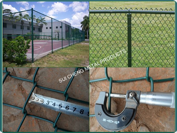 Guangzhou factory free sample galvanized small hole 1 inch chain link fence