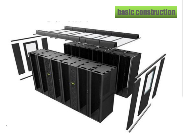 data center container high density automatic cold aisle containment cabinet 19'' installation data center rack system