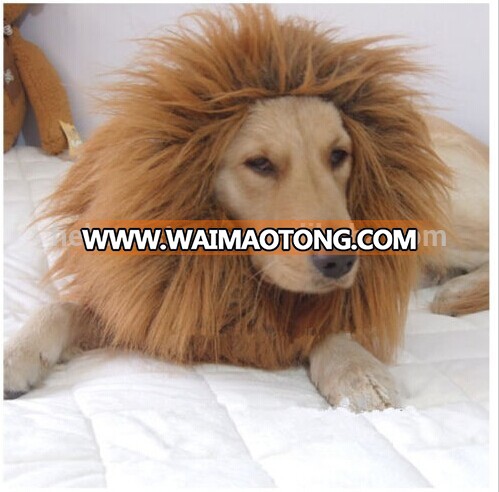 Pet Costume Lion Mane Wig for Dog Cat Halloween Clothes