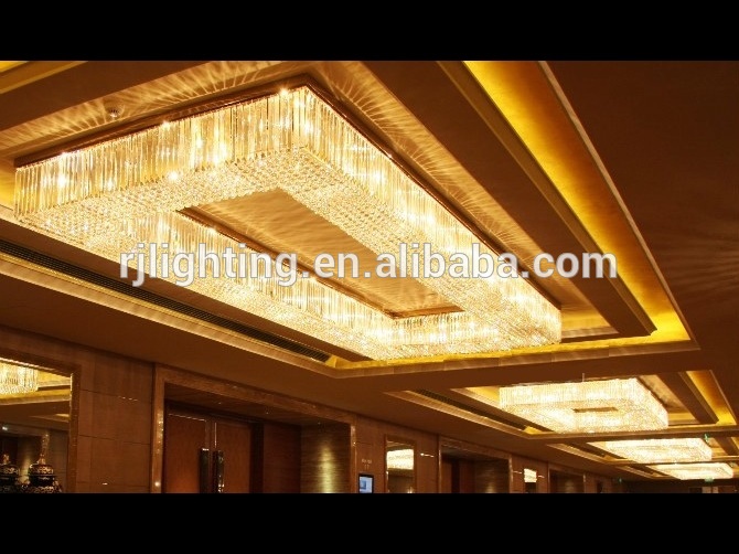 2019 new chandelier gold golden pendant lamp design hotel lobby ceiling light modern custom lighting