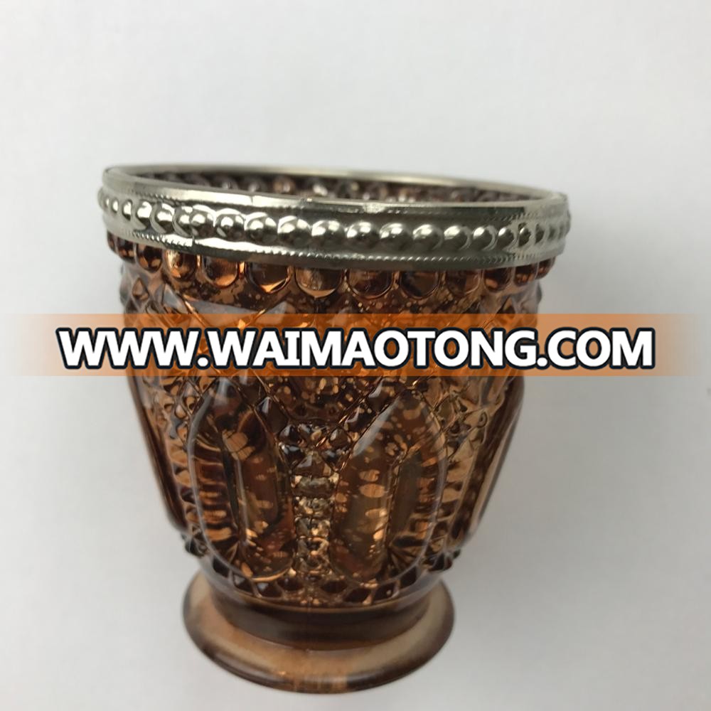 Chinese manufacturing classic glass tea light holder for wedding favors