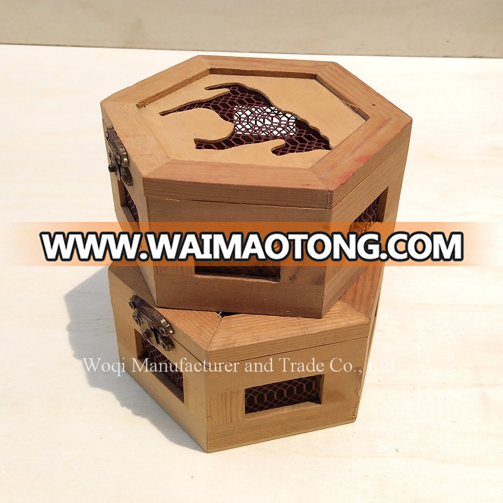 Woqi Elegant gift box . Art nouveau style. Laser cut Wood boxes Chrismas gift