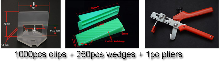 Tile leveling systems wedges