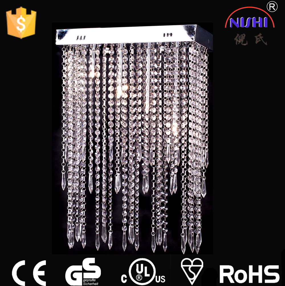 Modern big chrome fiinished base crystal ceiling chandelier lighting for hotel project NS-120141