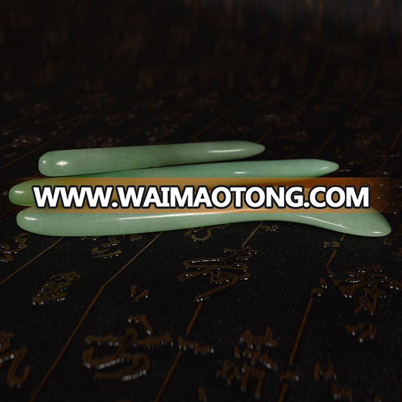 Hot wholesale natural Green Aventurine EYES massager Gua Sha Tool for sale. Hot sell massager Tool.