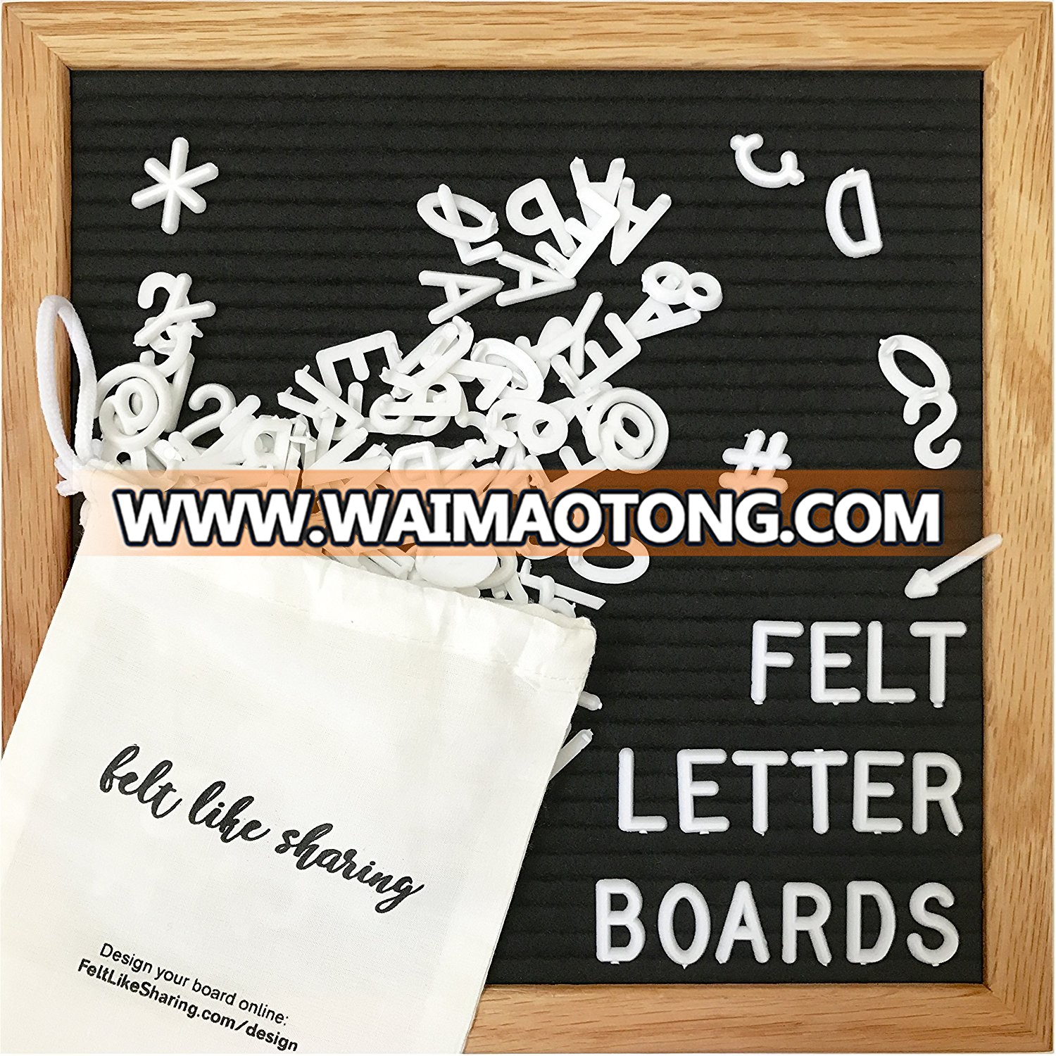 10*10inch Home Decoration Outdoors Felt Changeable Wood Letter Board Signs