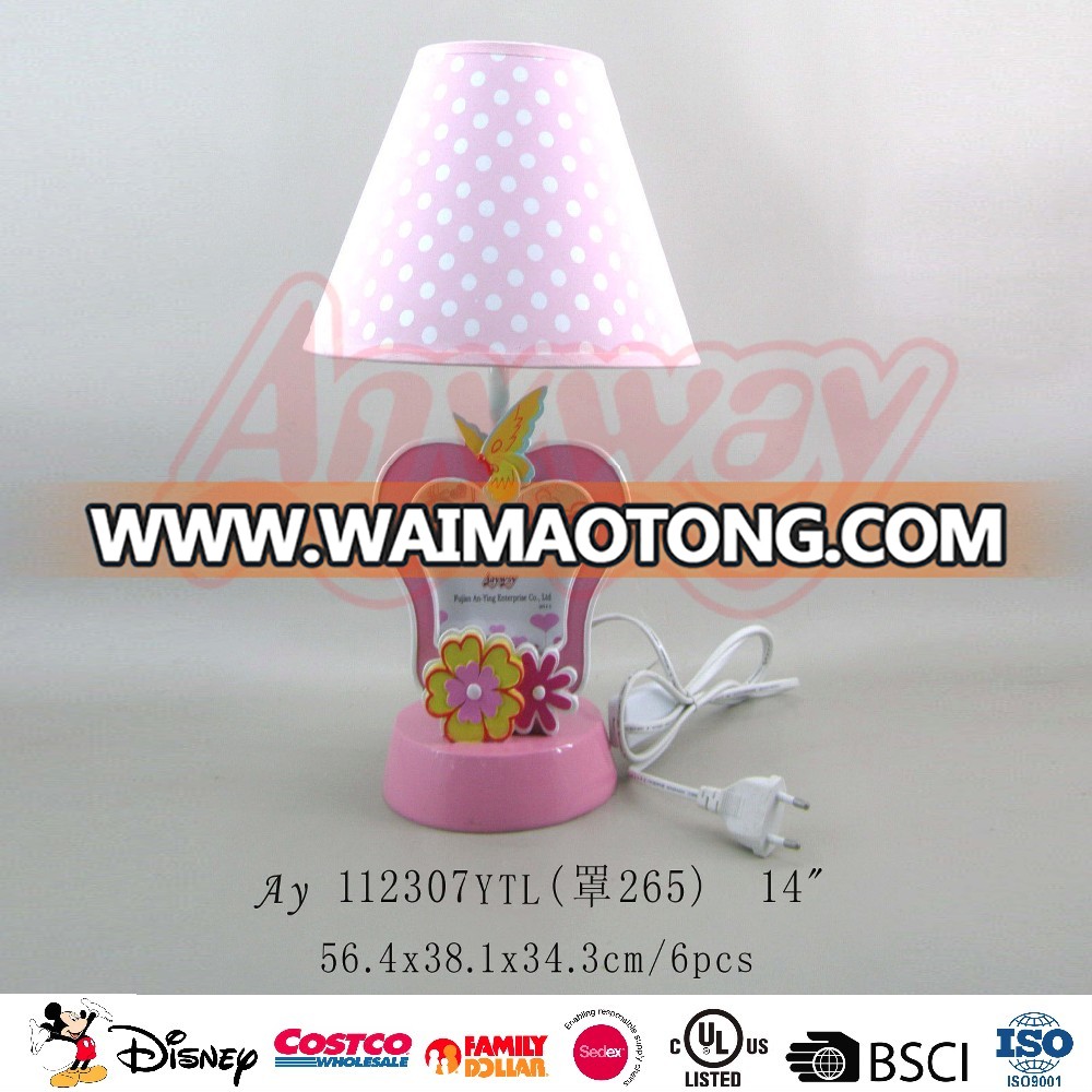 Modern simple design cartoon princess unicorn clock table lamp