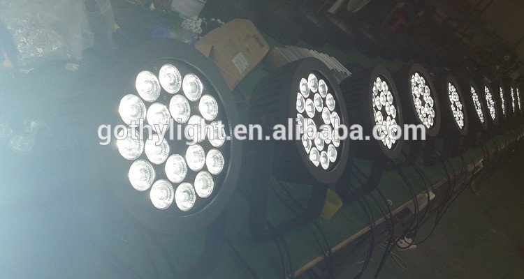 18pcs 15w 6-in-1 rgbwa+uv waterproof ip65 dmx512 led wall wash light