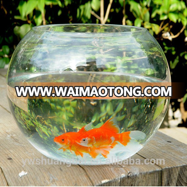 Wholesale Cheap Beautiful Round Borosilicate Glass Fish Bowl, Fish Tank For centerpieces