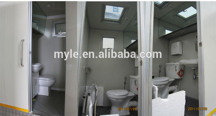 Portable toilet with trailer, Portable Toilet, Movable trailer Toilet rental