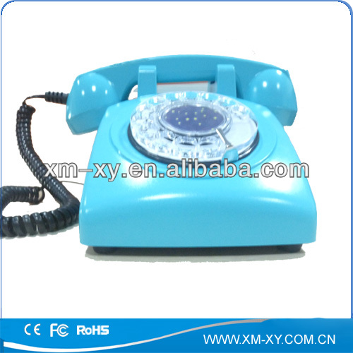 black landline LED display retro telephone foe desktop