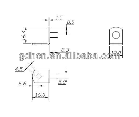 5mm cabinet metal shelf support pins