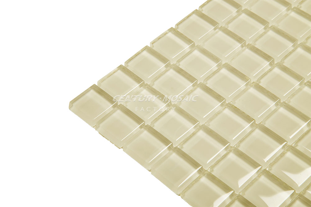 Hot Sale Good Quality Fluorescent Yellow Glass Mosaic Pool Tile