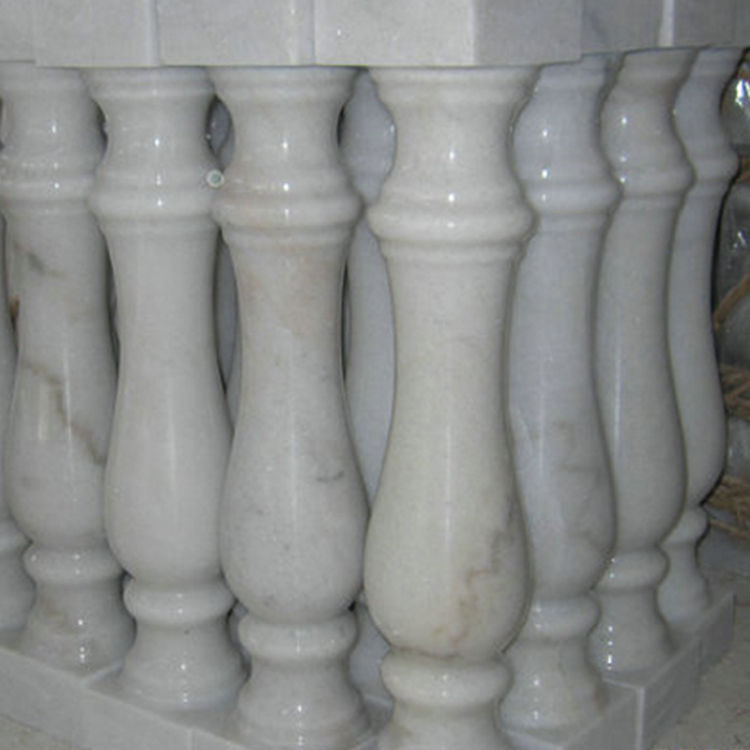 Hot sale luxury high polished shiny guangxi white marble pillar