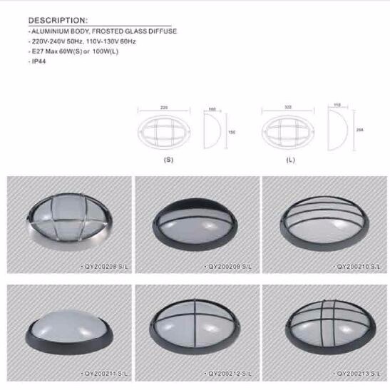 60W oval indoor waterproof light fixture