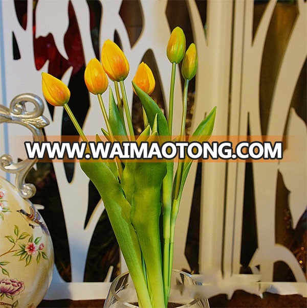 Hot sale real touch artificial tulip bouquet for home decoration