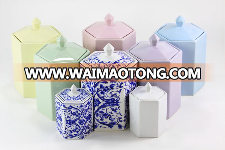 empty ceramic candle jar for luxury decorative scent candle