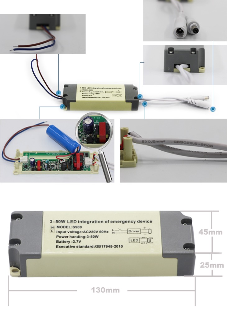 UFO led emergency spitfire  round recessed mounted 3W emergency downlight with emergency backup battery for Australia market