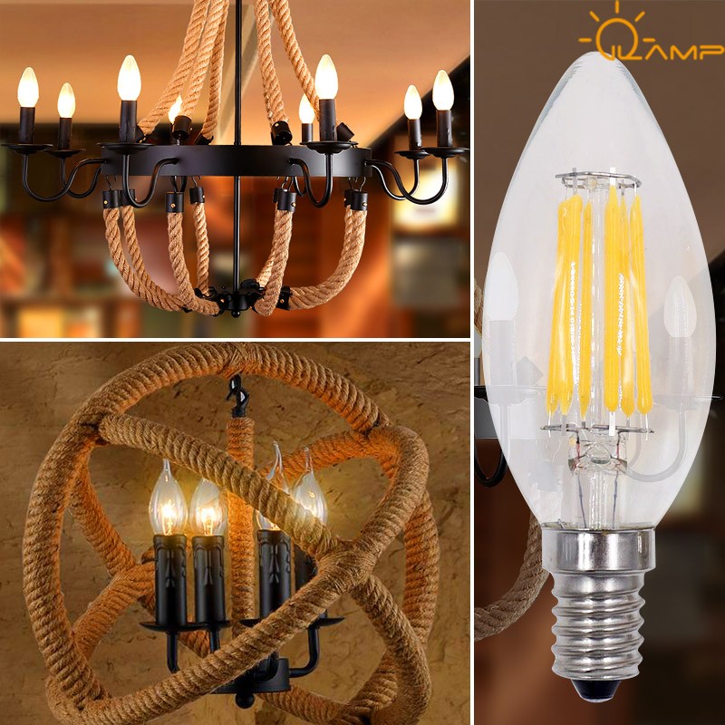 PSE Listed Dimmer Compatible C35 Filament Led Candle E17 100V Carbon Filament Bulb 40W/60W Antique Decorative Edison