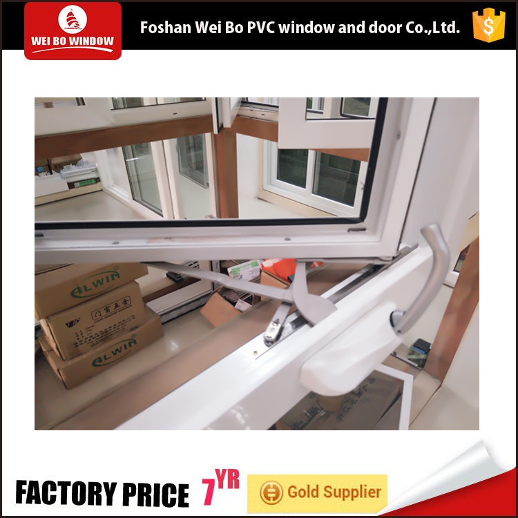 Conch brand pvc hurricane impact Crank manual casement  windows