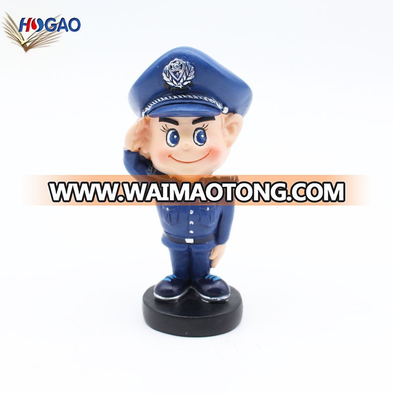 2019 OEM handmade resin police man bobble head