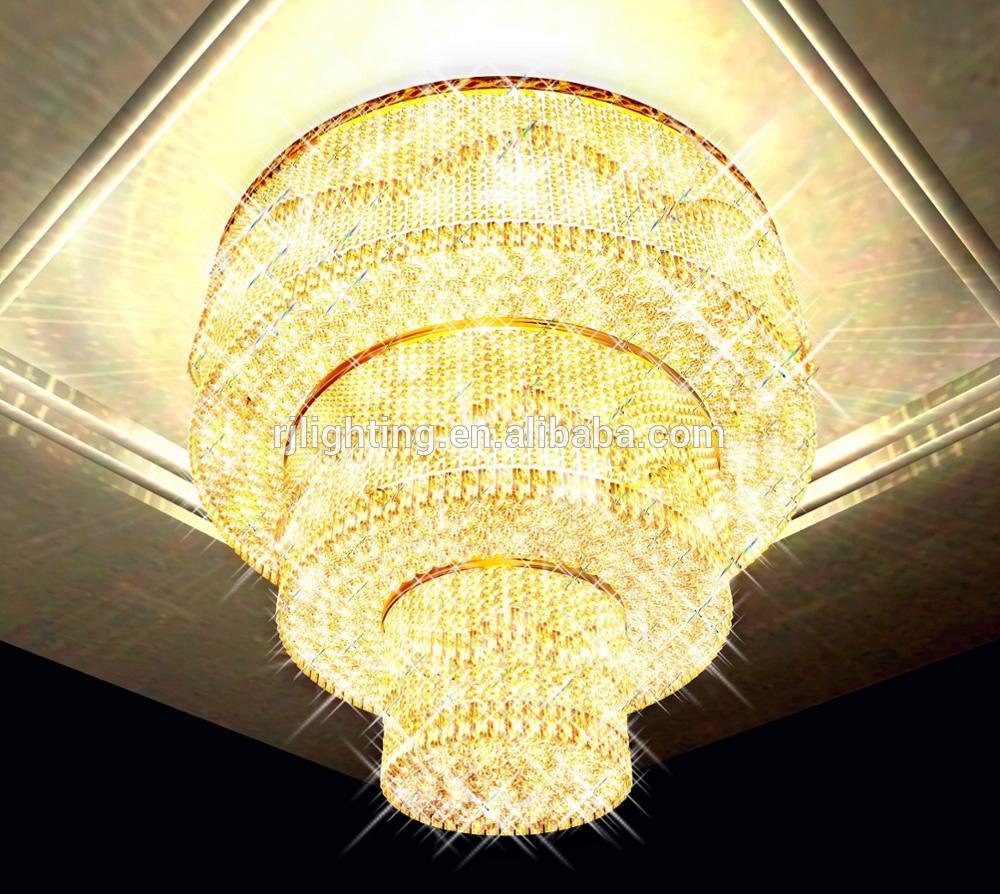 2019 new chandelier gold golden pendant lamp design hotel lobby ceiling light modern custom lighting