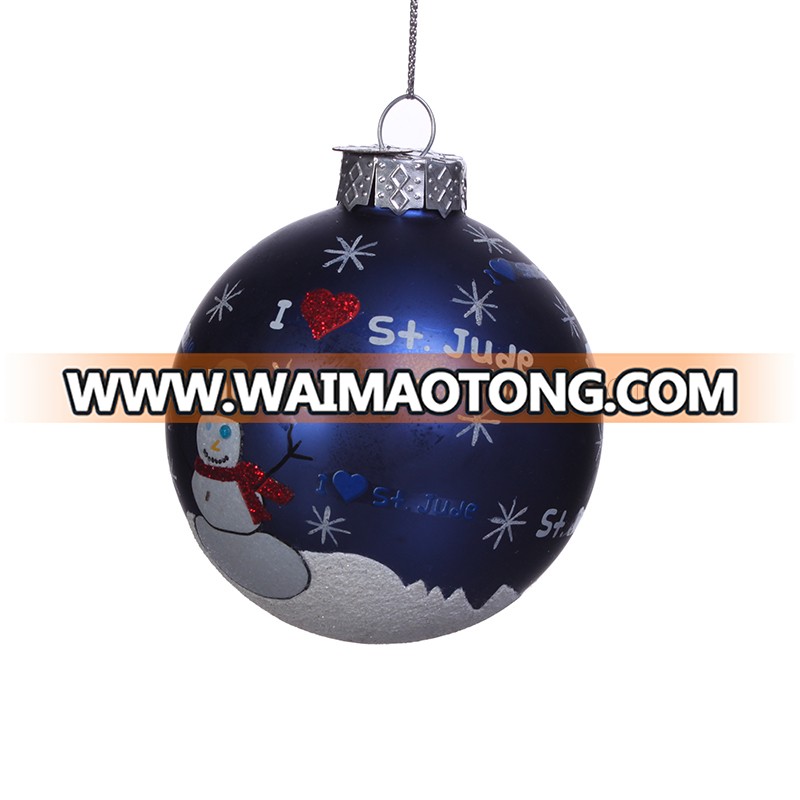 Christmas Ball Ornaments with Delicate Painted Snowman,Christmas Decoration