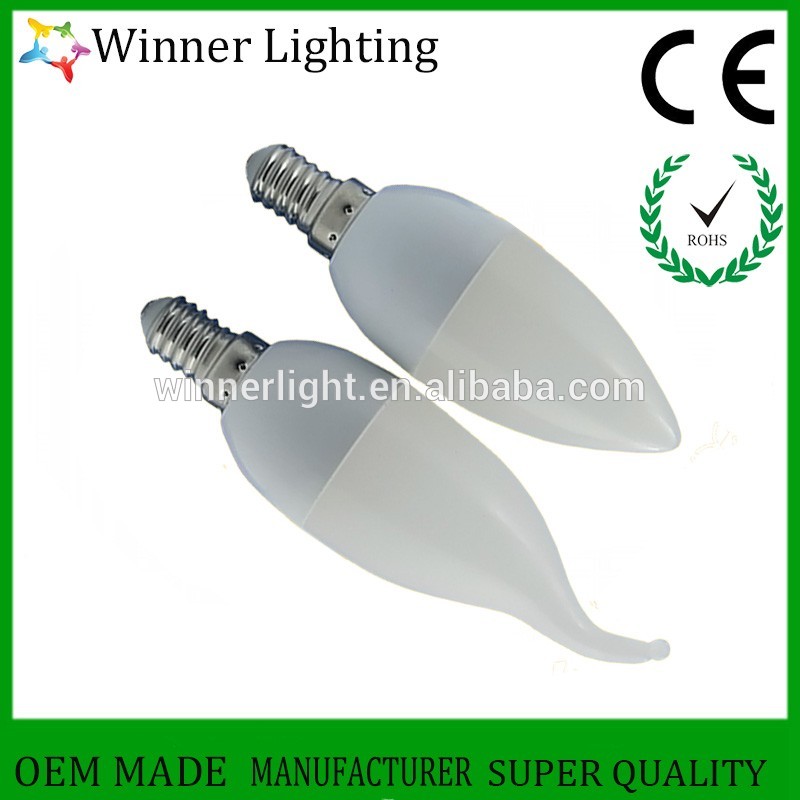 CE ROHS E14 LED Candle Light 3w 5w LED Aluminum Body Candle Bulbs 85-265V cool white led lighting bulb