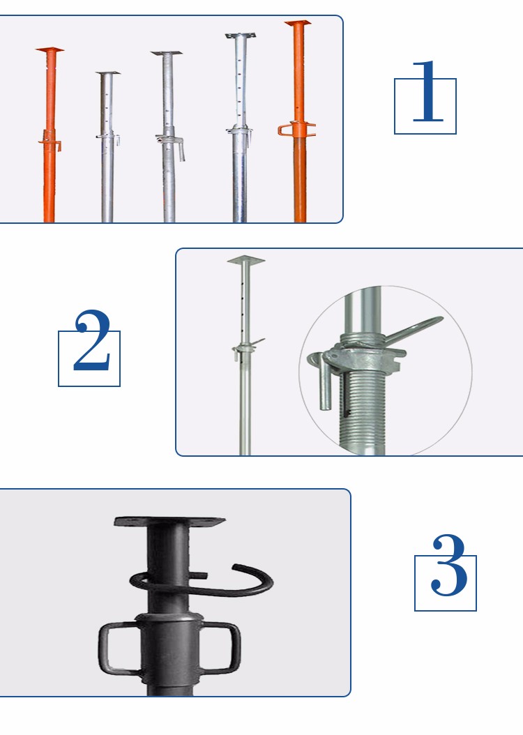 Stable adjustable concrete steel props metal supporting shoring props For Africa market