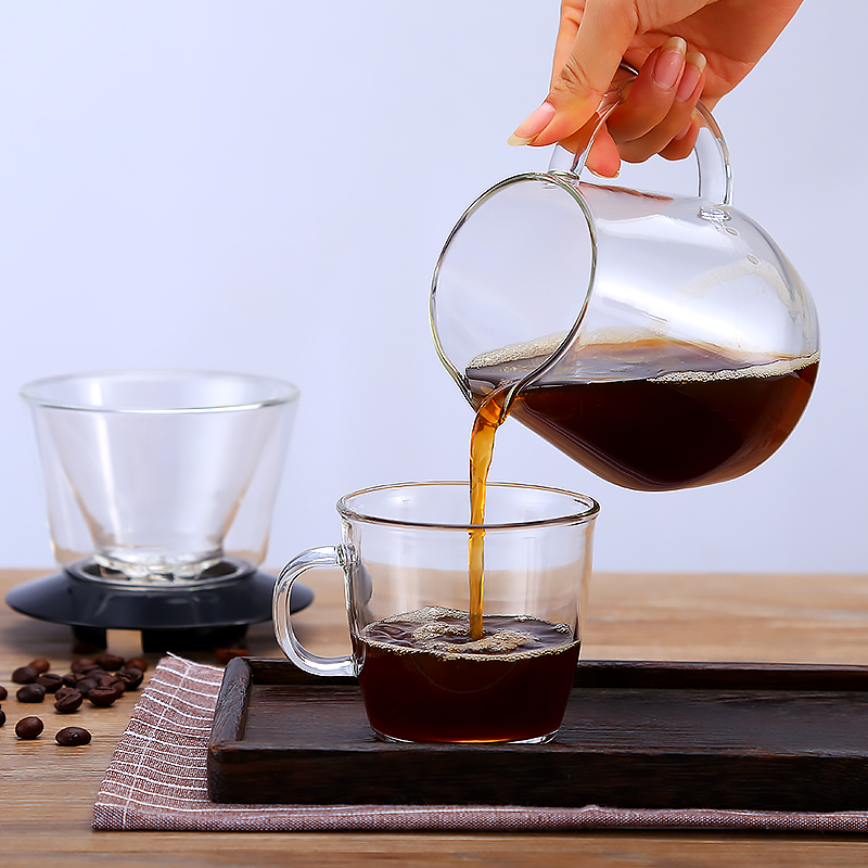 470ml Handmade Heat Resistant Borosilicate Pour Over Glass Coffee Maker And Coffee Scoop