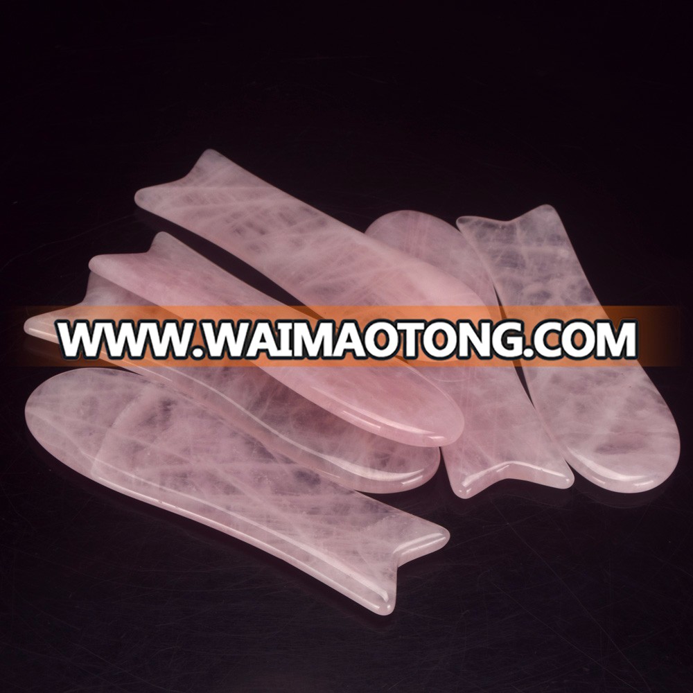 wholesale natural rose quartz Gua Sha Tool for sale