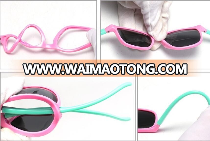 Fashionable TR90 Frame Sunglasses Brand Design Girls Boys Babys Kids Custom Polarized Sunglasses