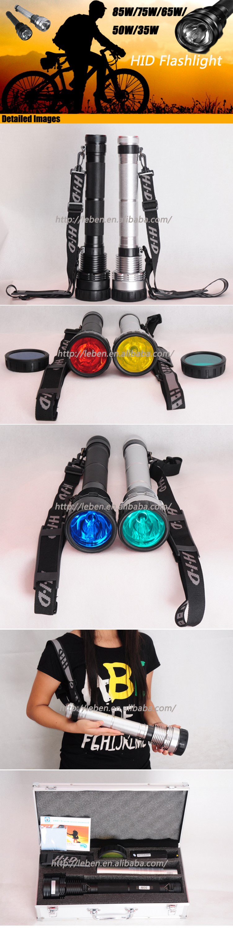 85W HID Xenon zoom flashlight strong light flashlight rechargeable heavy duty torch light with high quality