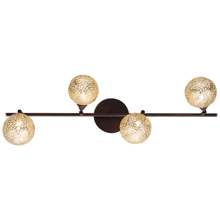 Modern Satin Gold Plating Metal Iron Ball Lampshade Ceiling Light