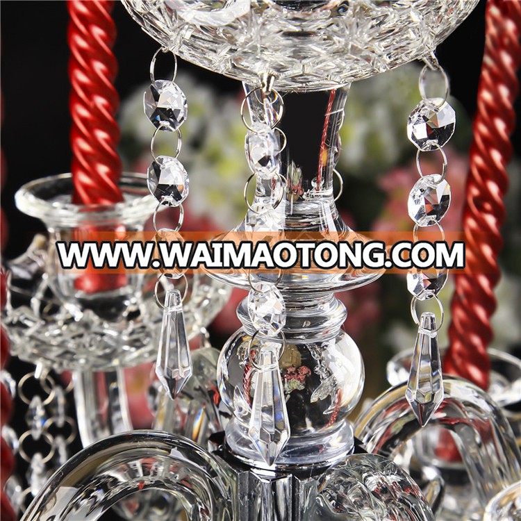 new year table decoration crystal floor glass candleabra for luxury wedding centerpieces