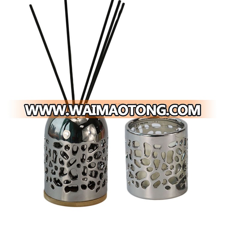 Home fragrance use ceramic reed diffuser jar holders bottle