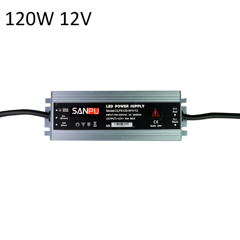 Aluminum 10A dc 120W mini 12 amp 12V switching power supply for cctv