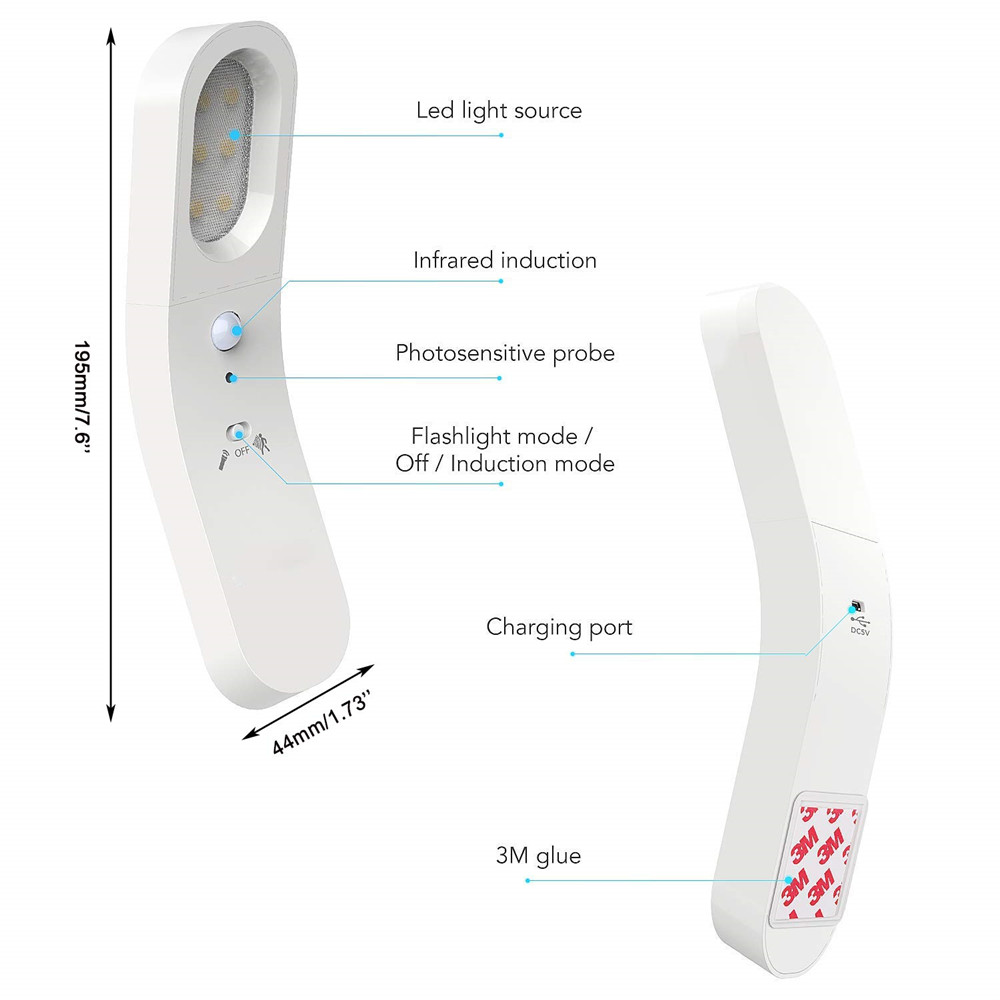 usb rechargeable PIR led sensor light